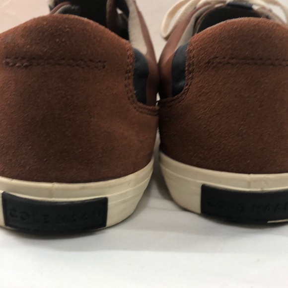 Cole Haan Cognac Leather Low Sneakers Size 11.5 - Picture 5 of 8